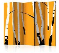 Paravent 5 Volets "Birches on the Orange Background" 172x225cm