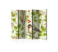 Paravent 5 Volets "Bird & Lilies Vintage Pattern" 172x225cm