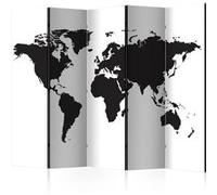 Paravent 5 Volets "Black & White World" 172x225cm