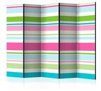 Paravent 5 Volets "Bright Stripes" 172x225cm