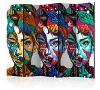 Paravent 5 Volets "Colorful Faces" 172x225cm