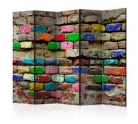 Paravent 5 Volets "Colourful Bricks" 172x225cm