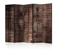 Paravent 5 Volets "Dark Brown Boards" 172x225cm