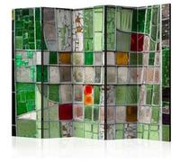 Paravent 5 Volets "Emerald Stained Glass" 172x225cm