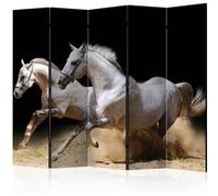 Paravent 5 volets - Galloping horses on the sand II [Room Dividers] - 225x172 (39085)