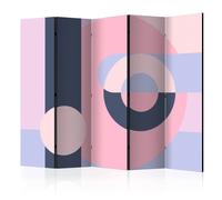 Paravent 5 Volets "Geometric Wreath Violet" 172x225cm