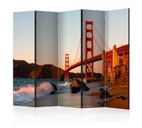 Paravent 5 volets - Golden Gate Bridge - sunset, San Francisco II [Room Dividers] - 225x172 (39171)