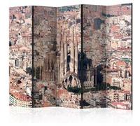 Paravent 5 Volets "Heart of Barcelona" 172x225cm Multicolore G