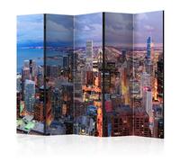 Paravent 5 Volets "Illuminated Chicago" 172x225cm