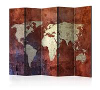 Paravent 5 Volets "Iron Continents" 172x225cm
