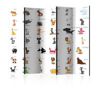 Paravent 5 Volets "Learning By Playing Animals" 172x225cm