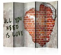 Paravent 5 Volets "Love is All You Need" 172x225cm