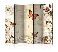 Paravent 5 Volets "Melodies of Butterflies" 172x225cm