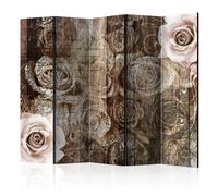 Paravent 5 Volets "Old Wood & Roses" 172x225cm