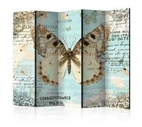 Paravent 5 Volets "Postcard with Butterfly" 172x225cm