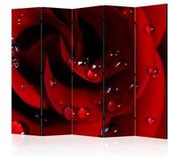 Paravent 5 Volets "Red Rose with Water Drops" 172x225cm
