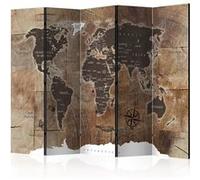 Paravent 5 volets Room divider - Map on the wood-Taille 225 x 172 cm G