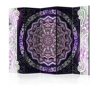 Paravent 5 Volets "Round Stained Glass Violet" 172x225cm