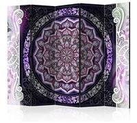 Paravent 5 Volets "Round Stained Glass Violet" 172x225cm