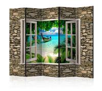 Paravent 5 Volets "Tropical Beach" 172x225cm