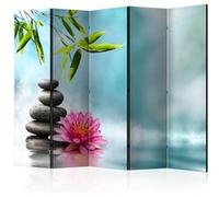 Paravent 5 Volets "Water Lily & Zen Stones" 172x225cm