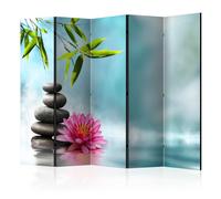 Paravent 5 Volets "Water Lily & Zen Stones" 172x225cm