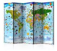 Paravent 5 volets World Map for Kids II-Taille 225 x 172 cm G