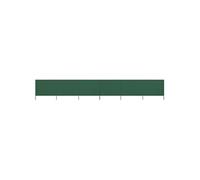 vidaXL Paravent 6 panneaux en tissu 800 x 120 cm Vert