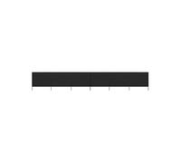 vidaXL Paravent 6 panneaux Tissu 800 x 160 cm Noir