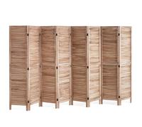 Paravent 8 panneaux en bois 325x170cm - séparateur de pièce pliable style européen robuste pour maison/bureau/chambre