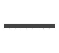 vidaXL Paravent 9 panneaux Tissu 1200 x 160 cm Anthracite