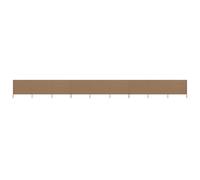 Paravent 9 Panneaux Tissu 1200x160 cm Taupe Ecran Anti-vent Abri Plage vidaXL
