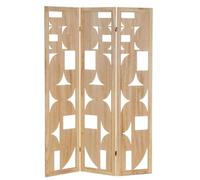 Paravent avec 3 Panneaux en MDF ajouré Naturel