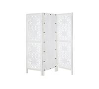 Paravent avec Miroir 3 Panneaux Blanc 152 x 2 x 182 cm