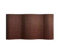 Homestyle4u Paravent en bambou 145 x 250 cm (H x l) - Marron foncé - Pliable - Brise-vue - Paroi espagnole pour salon, chambre à coucher, bureau - Forme ondulée enroulable - Article 3138