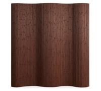 Paravent Bambou Hauteur 200 cm Brun Foncé | Séparateur de Pièce Cloison Écran d'Intimité