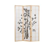 Paravent bois 3 pans bambou clair