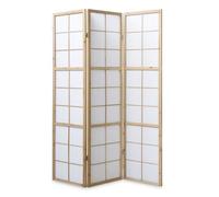 Paravent bois 3 pans clair
