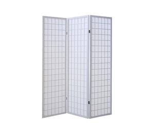 Paravent bois 3 pans shoji blanc pliable