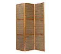 Homestyle4u Paravent Séparateur Intérieur 3 panneaux Cloison en bambou