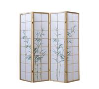 Paravent bois pans bambou clair