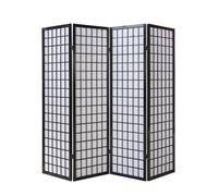 Paravent Séparateur Interieur Diviseur 4 Panneaux Cloison Bois Shoji Homestyle4u