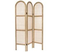 Atmosphera Paravent arrondi Sana cannage et rotin H170 cm