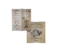Mendler Paravent/cloison de séparation T234, 4 pans - Motif Boudoir 180x160cm