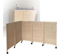 Paravent Court À 3, 4 Ou 5 Panneaux - Séparateur D'espace Mobile Sur Roulettes, Cloison Décorative Autoportante Pour Intérieur - Idéal Pour Bureau, Chambre D'étudiant Ou Maternelle(120x40cm-3 panels)
