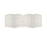 Paravent Court À 4/5/6 Panneaux, Autoportant, en Osier Tressé Double Charnière, Idéal for Les Bureaux Domicile, Jardins Et Terrasses(60X30CM-5 Piece)