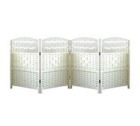Paravent court en osier tissé à la main pour salon, chambre à coucher, bureau - Petit séparateur amovible pour une meilleure intimité et un attrait esthétique