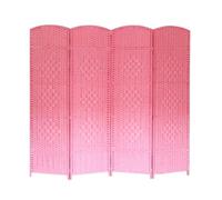 Paravent Court Pliable, Cloisons À 4 Panneaux en Bambou Et Rotin, Petits Paravents Bois, for L'école, La Maison, Maternelle, Le Bureau(Gradient)