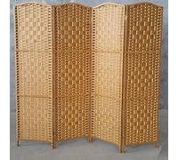 PEGANE Paravent de 4 pans en Fibres Naturelles Coloris Naturel - Dim : H170 x L140 cm