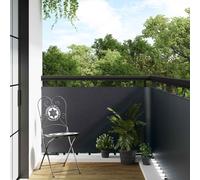 vidaXL Paravent de balcon brun et noir 500x80 cm résine tressée
